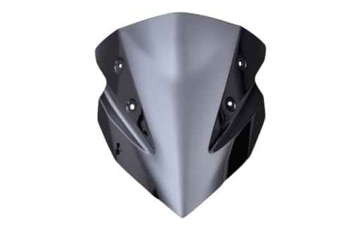 avdb-Moto Windschild/Windschutzscheibe kompatibel mit Kawasaki Z-400 / Sport/Performance 2019-2024 Polycarbonat (Schwarz)