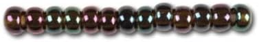 250g Round Preciosa Ornela Rocailles Seed Beads, Dark Topaz, Bronze Blue Iris (19135), Glass, Czech Republic (10/0)