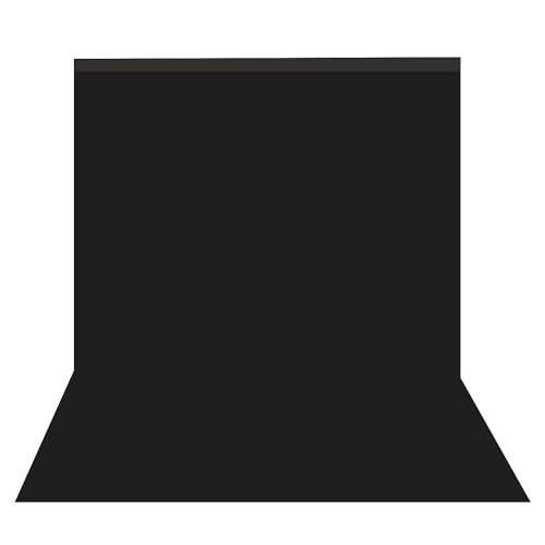Image of HomeArt 6x9 Feet Black Screen Backdrop for Photography, Chroma Key Virtual Black Background Sheet for Photography Zoom Meeting, Cloth Curtain for Video Studio Streaming Gaming Photoshoot