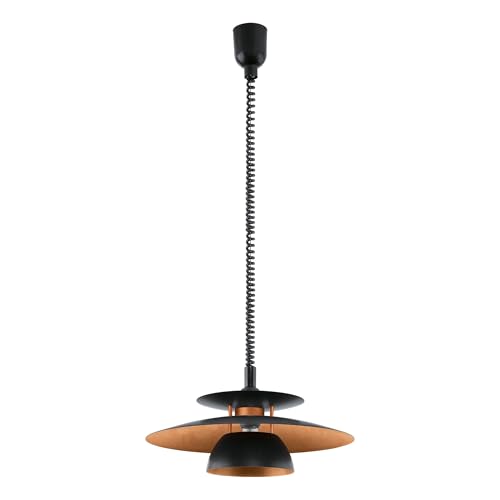 Eglo Suspension Brenda, lampe suspendue 1 flamme, luminaire suspendu en métal et plastique, lampe...