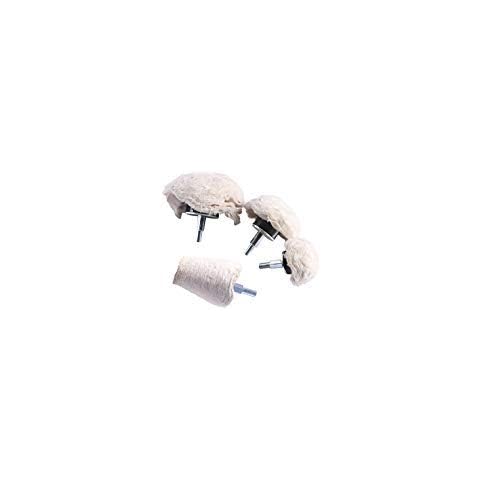 URlighting Buffing Wheel Polishing Mop Set for Drill, White Flannelette Buffer Wheel Polish Pad Polisher Tools Fit for Auto Motorcycle Bike Aluminium Wheels, Metal, Stainless Steel, Chrome (4 Pcs) Cover