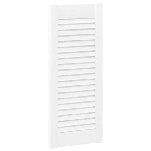 vidaXL Puerta de Armario de Lamas Blanco 69x29,5 cm, Puerta de Mueble, Puerta de Armario, Panel de Lamas de Madera, Puerta de Armario con Listones