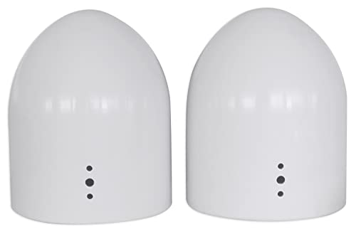 Image of Rockville MAC80W Bundle: (2) White Aluminum 7.7 in Wakeboard Tower Speaker Pod Enclosures, (2) MAC360W 360 Swivel Surface or Tower Mount Clamps, 4-Items