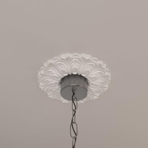 Medallón de techo oculta grietas Ekena Millwork CM03JA blanco 8