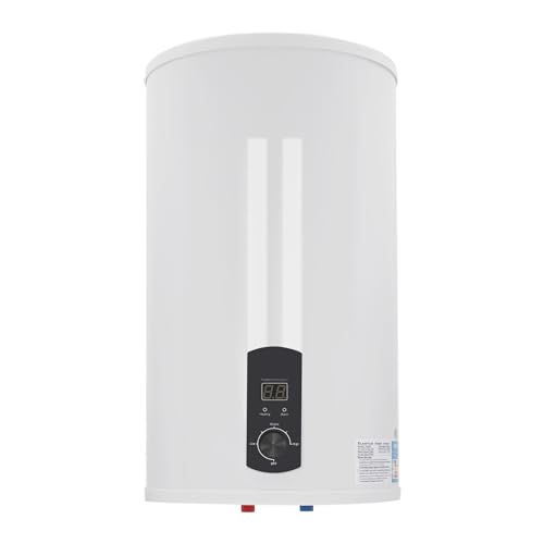 ACROSSPART 120L Elektrospeicher Warmwasserspeicher Elektro Warmwasserboiler Boiler Elektrospeicher Horizontal Untertischboiler mit LED-Bildschirm und Handbrause