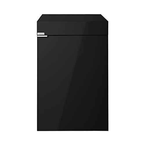 AQPET Cabinet 50 Halterung für Aquarien aus Holz mit glänzender Oberfläche, 50 x 50 x 80 cm, Schwarz