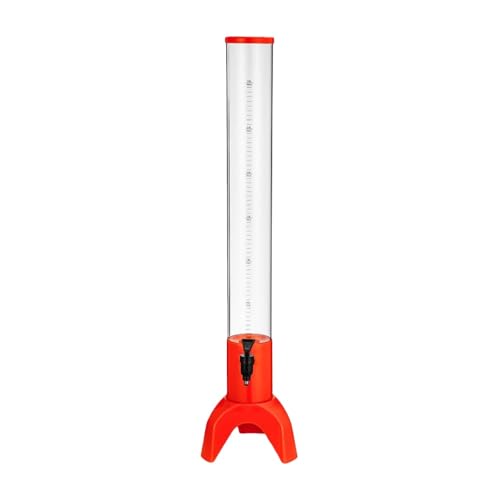 AOUMK ドリ ンクサーバー 1.5/3lビールタワー、ビールサーバー、氷管と蛇口付きドリンクタワー、安定した三脚飲料ディスペンサ ー、酒/ジュース用ドリンクコンテナ 麦茶ポット 家庭用 業務用 (オレンジ,3L(つららなし))