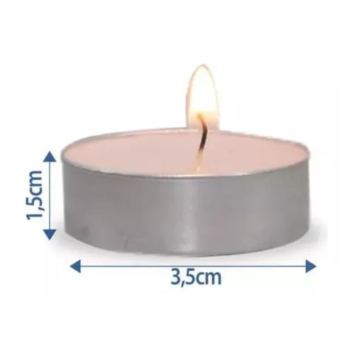 Kit 100 Mini Velas Para Rechaud e Decoração Sem Parafina 100% Natural de Blend de Cera de Coco Sem A