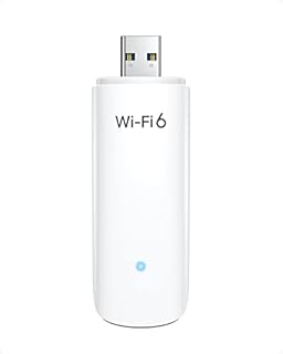 BrosTrend 1800Mbps USB WiFi 6 Dongle, AX1800 USB WiFi Adapter, Dual Band 5GHz 1201Mbps + 2.4GHz 574Mbps, USB WiFi Dongle for PC Laptop Desktop, 802.11ax, USB 3.0 WLAN, Supports Windows 10 / 11 ONLY