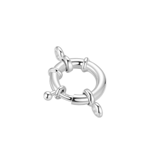 Sorcozn Jewelry Spring Clasps 925 Sterling Silver 15mm Round Close Ring Clasps Connector for DIY...