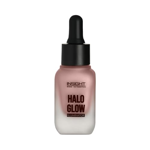 INSIGHT Halo Glow Illuminator – Pink Aura | Dewy, Radiant Finish | Liquid Highlighter | Lightweight, Buildable & Long-Lasting | Multi-Use – 20g