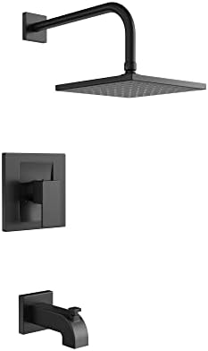 PROFLO PF9830G2 Kelper Shower Only Trim Package with 1.8 GPM Single Function Shower Head with Slip Fit Tub Spout - Matte Black