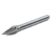 Forney 60127 Tungsten Carbide Burr with 1/4-Inch Shank, Tree Pointed, 3/8-Inch