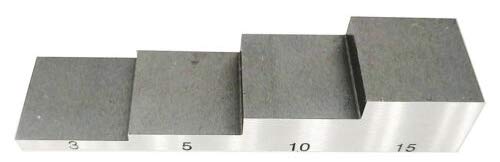 YFYIQI 304 Stainless Steel 4 Step 3mm 5mm 10mm 15mm Ultrasonic Test Calibration Block for Ultrasonic