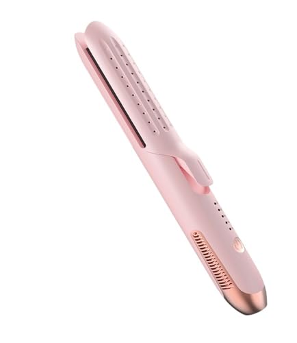Plancha para cabello y rizador dos en uno color rosa