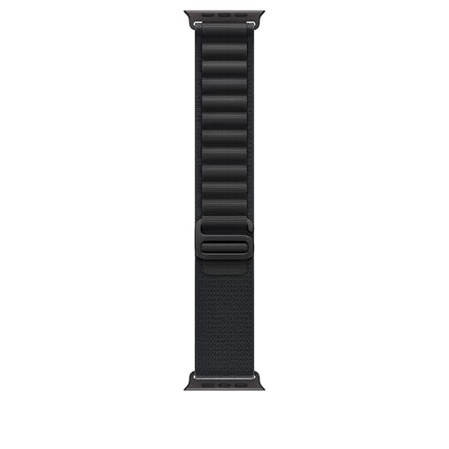 Apple Watch Band - Alpine Loop - 49mm - Black - Large - Black Titanium Finish