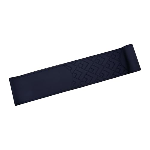 Image of Leather 25CM Universal Fit Car Steering Wheel Cover, Elastic Breathable and Odorless (Black-3)