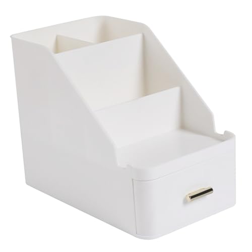 Pot à crayon blanc Amosfun avec compartiment télécommande pour libérer l'espace - 2