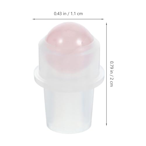 Didiseaon 9pcs Essential Oil Roller Ball Tops for 10ml Bottles Replacement Rollers with Rose Quartz for Aromatherapy and DIY Blends4