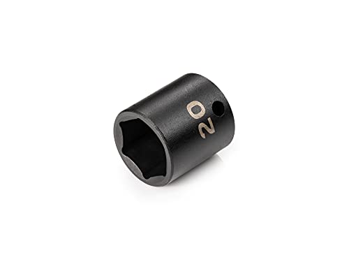 Image of TEKTON 3 /8 Inch Drive x 20 mm Shallow 6-Point Impact Socket | SID12120