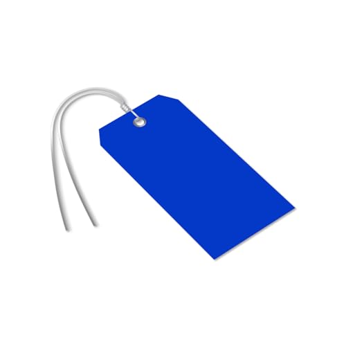 Etiquetas de plástico azul SmartSign con cable preconectado, 4.75x2.36 pulgadas 1