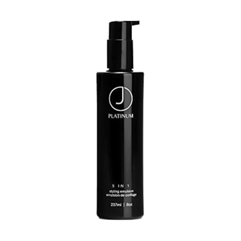J Beverly Hills Platinum 5 In 1 Leave-in Styling Emulsion Cream with Argan Oil for Heat Protection, 8 Oz Cover