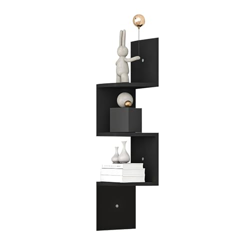 Creacloud Estantería de Esquina para Pared 20x20cm Organizador Esquinero para Dormitorio Baño Salón