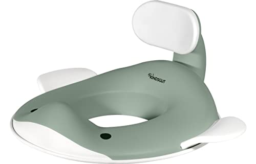 Kindsgut Réducteur de toilette baleine pour enfants, conception de baleine adaptée aux enfants, dans des couleurs subtiles et modernes, sans substances nocives et adapté aux enfants, pistache