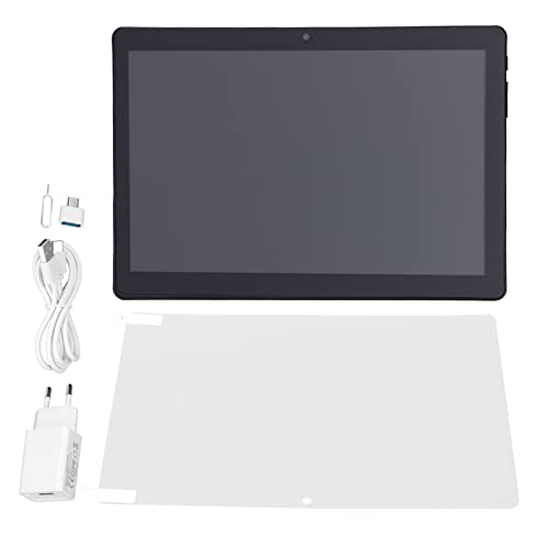 Lazmin112 Tablet-PC, 10,1 Zoll High Definition Android9.0 2GB 32GB ROM WiFi 4G Dual-SIM-Karte Tablet-PC 100-240V(Weiß)