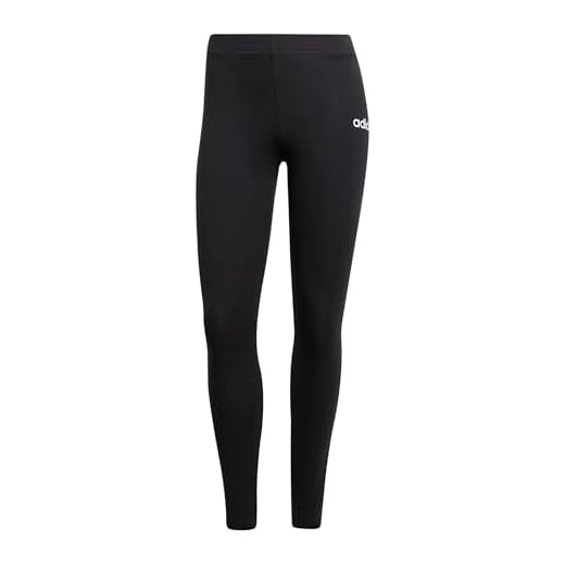 adidas Mujer Essentials Linear Cotton Leggings, Black/White, M