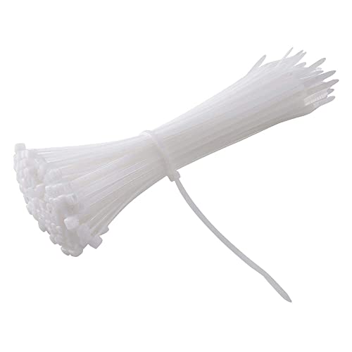 MOSOTECH 120 Pcs Bridas Plastico, 200 mm x 3,6 mm, Bridas de Nailon Resistente para Cables, Blanco Cover