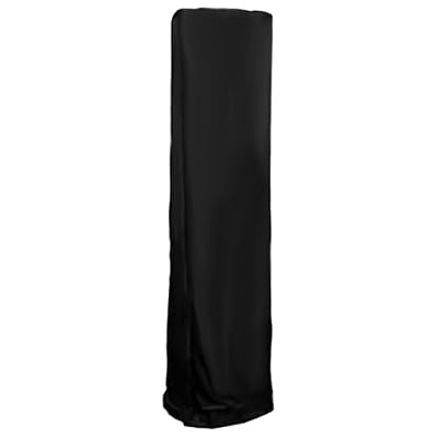 Patio Heater Cover Heavy Duty Water proof 210D Oxford Fabric Outdoor Heater Cover with Zipper Dust proof All Weather Protection,87x21x24 Inch(Black)