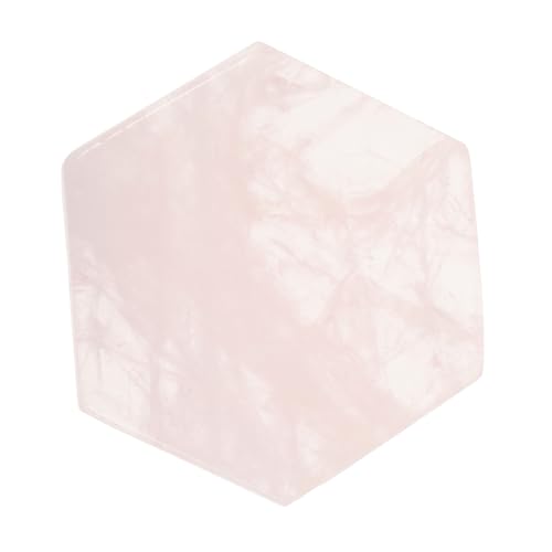 Cabilock Natürlicher Rosa Quarz Untersetzer Poliert Stein Isolier-untersetzer Zum Schutz Der Tischplatte Sechseckiger