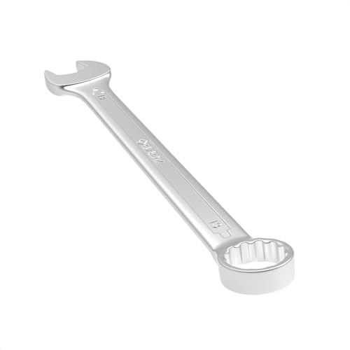 Image of Groz Combination Spanner 13 mm, Length 165 mm | DIN 3113 Standards | Chrome Vanadium, Matt Satin Chrome Combination Wrench Tool | CSP /DIN /13G