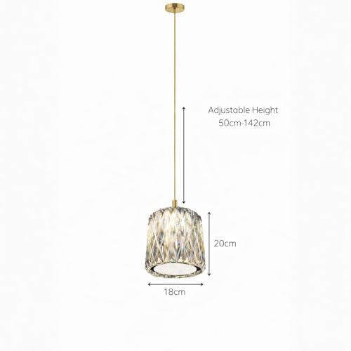 Image of One94Store CrystalAura Sparkle Pendant Ceiling Light Pack of 1 Tricolor LED (Warm White, Cool White, Neutral) Switch Control Jhumar for Living Room, Bedroom, Dining Table & Hall