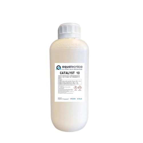 AcquaHOME® CATALYST 10 per Sanificazione e Disinfezione Acqua - Sanificante Liquido Acque Potabili e Non, di Vasche Pozzi Serbatoi Tubi - Prevenzione legionella - Abbattimento carica batterica - 1 L