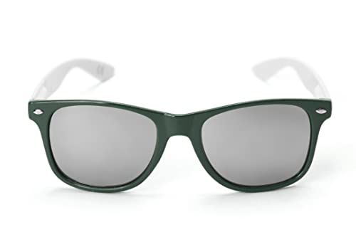 NCAA Michigan State Spartans MIST-3 Green Front Temple, Silver Lens Sunglasses, One Size, Green3