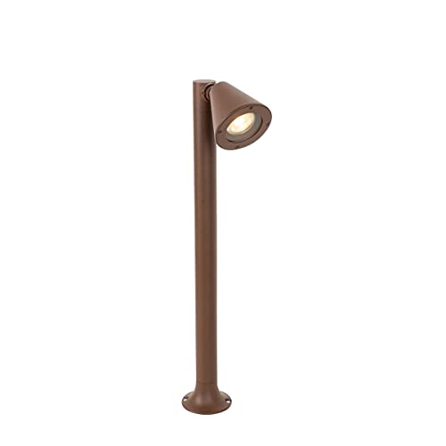 QAZQA ciara - Lampe sur pied extérieur - 1 lumière - L 10 cm - Brun rouille - Moderne - éclairage extérieur