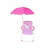 KiBcsLic Silla de Playa Infantil con Sombrilla Protección Solar Silla Plegable para Niños con Parasol para Aire Libre, Unicornio