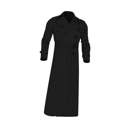 Image of Windproof Men'trench Coat Warm Peacoat Soft for Vacation