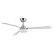 LEDS C4 Calima Ventilateur de plafond 3 pales 126 cm avec lumière LED nickel satiné, blanc
