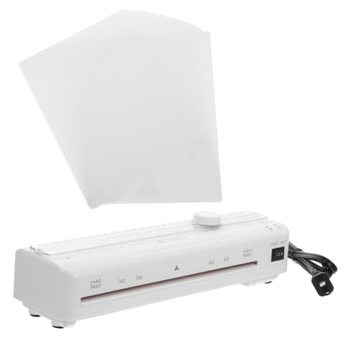 HONMEET Thermal Laminating Machine Trimmer and Corner Rounder Hot Cold Use for Home School and Office Compact White Design Us