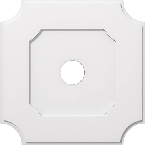 Image of Ekena Millwork CMP24LE-04000 Locke Architectural Grade PVC Contemporary Urethane Ceiling Medallions 24 inchOD x 4 inchID x 14 1 /4 inchC x 1 inchP
