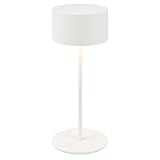 BRILONER - Lampara de mesa sin cable con borde luminoso, blanco roto
