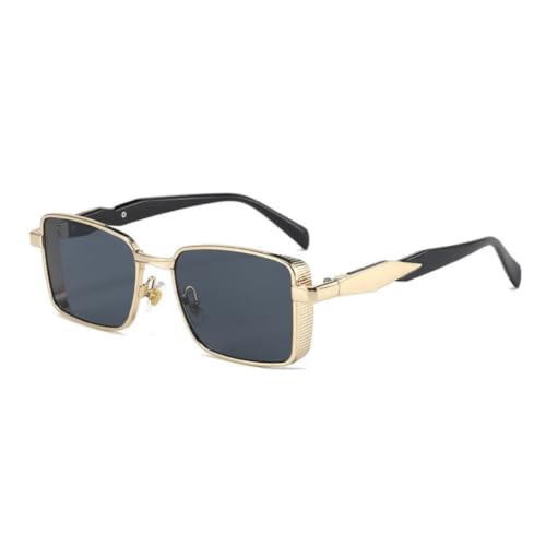 Lunettes de soleil en métal anti-UV400 et verres miroirs pour femmes