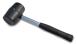 OLPRO Gummi-Campinghammer mit Stahlschaft, 473 g