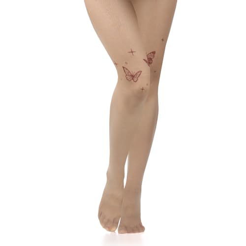 Image of Benefeet Sox Womens Sheer Tights Sexy High Waist Pantyhose Patterned Transparent Nylon Silk Thin Stockings