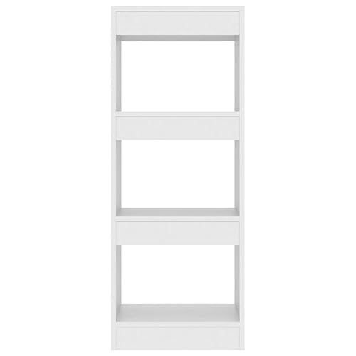 Estantería estrecha blanca moderna: separador de ambientes y librería vertical 7