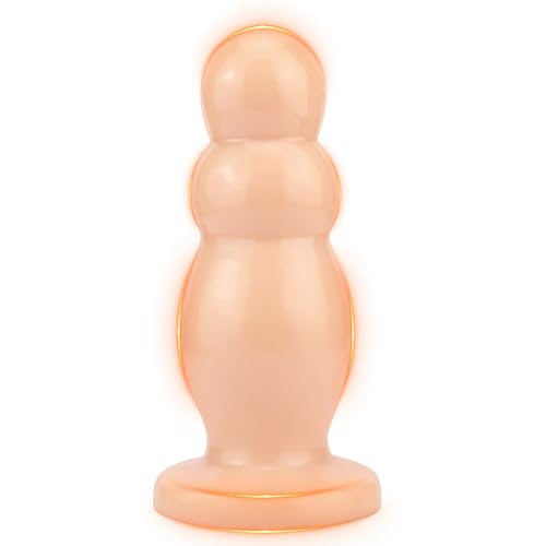 AMZII 6.0 Buttplug Analplug für Frauen Männer xxl,mit 3 Analkugeln,Riesen Dildo Dick Groß Dildos Anal Plug Butt Plug Anal Dildo mit Stoßfunktion,Anal Beads Analdehner Analdilos Herren (Realistisch)