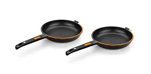 Poêle à omelette double BRA Efficient Duo en fonte d'aluminium 24 cm - 6